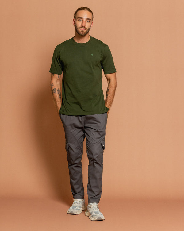 Camiseta Basic Regular Verde Militar