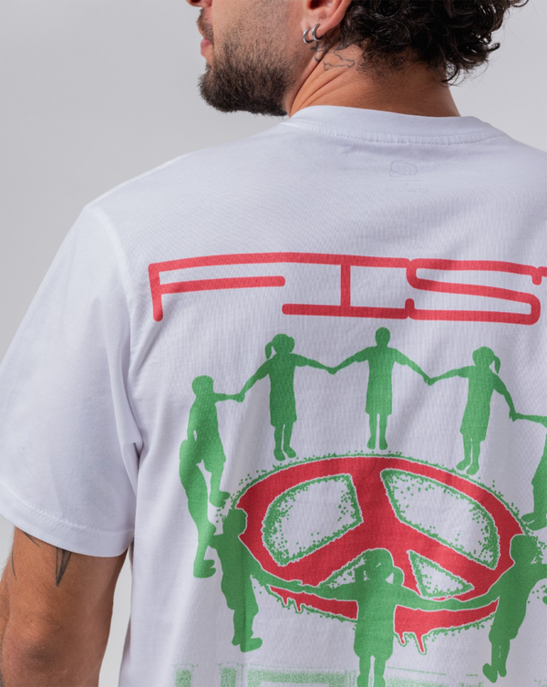 Camiseta Fist Peace Development Blanca