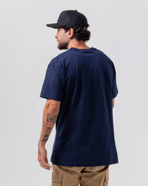 Camiseta Oversized Street Azul Navy