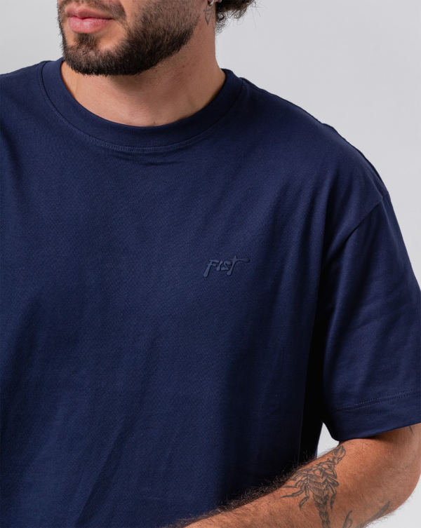 Camiseta Oversized Street Azul Navy