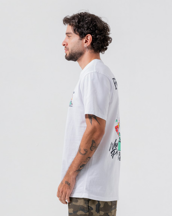 Camiseta Fist World Peace Blanca