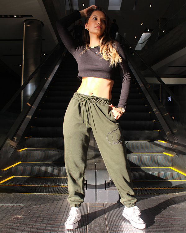 Jogger Side Way Verde Militar (sale)