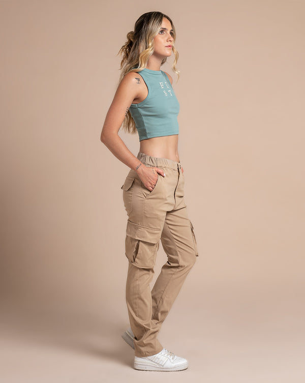 Crop Top Block Verde Menta